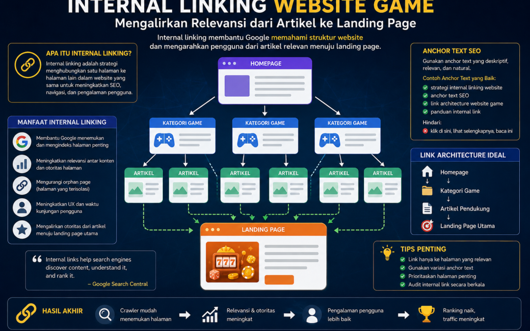 Internal Linking Website Game Mengalirkan Relevansi dari Artikel ke Landing Page