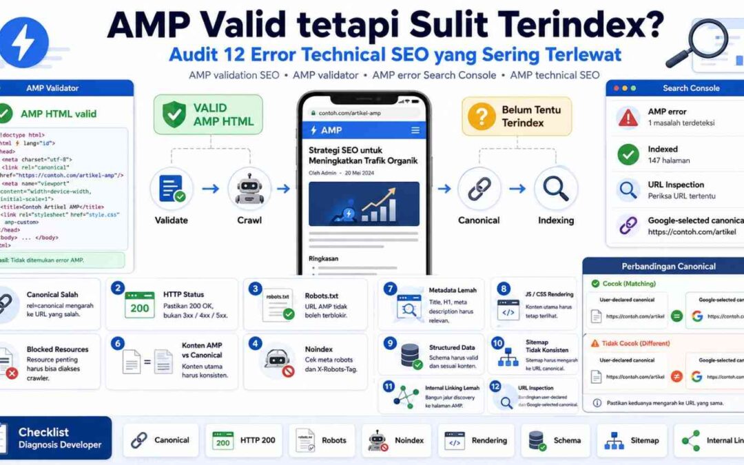 AMP Valid tetapi Sulit Terindex? Audit 12 Error Technical SEO yang Sering Terlewat