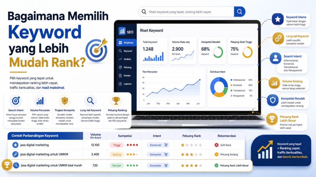 bagaimana memilih keyword yang lebih mudah rank?