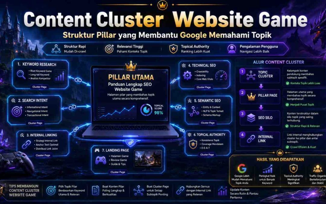 Content Cluster Website Game: Struktur Pillar yang Membantu Google Memahami Topik