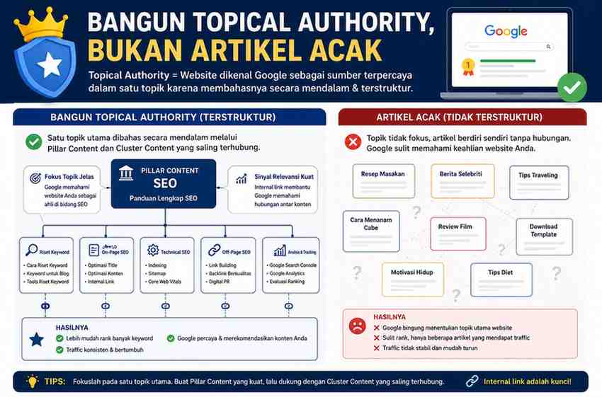 bangun topical authority